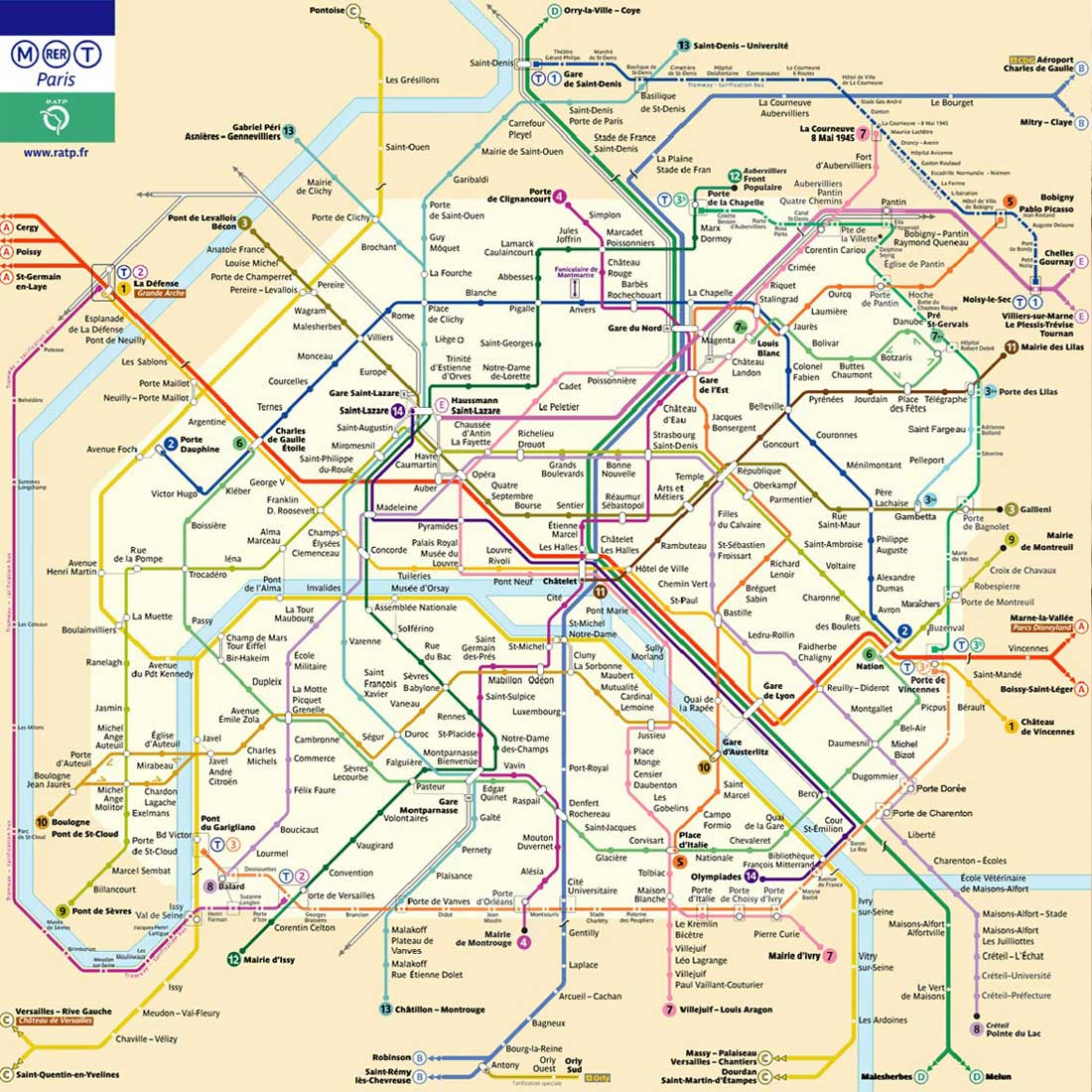 plan metro rer