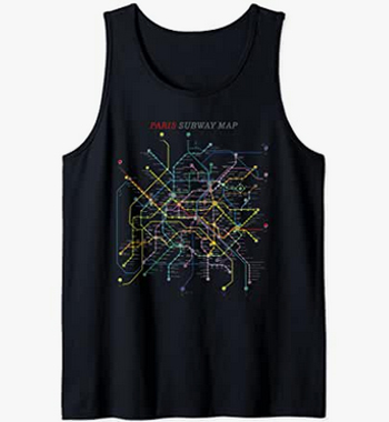 t-shirt plan métro Paris