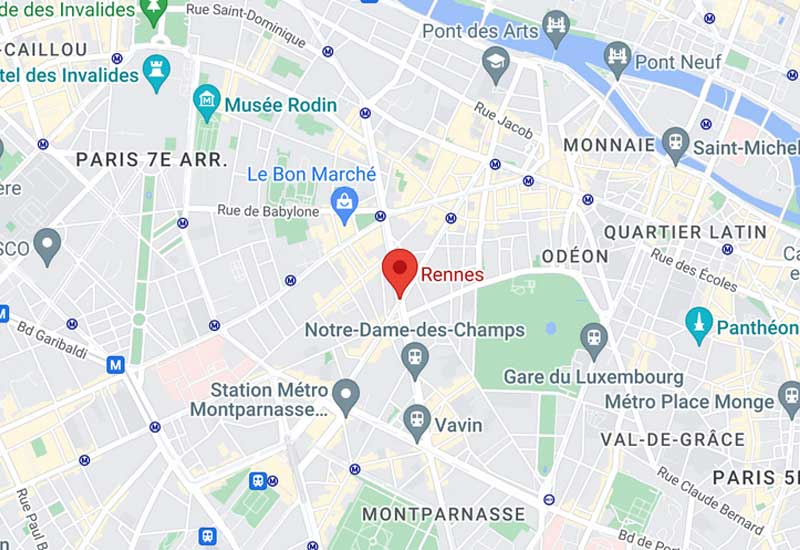métro Rennes à Paris, plan accès