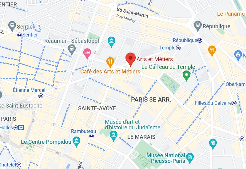 métro Arts et Métiers Paris plan