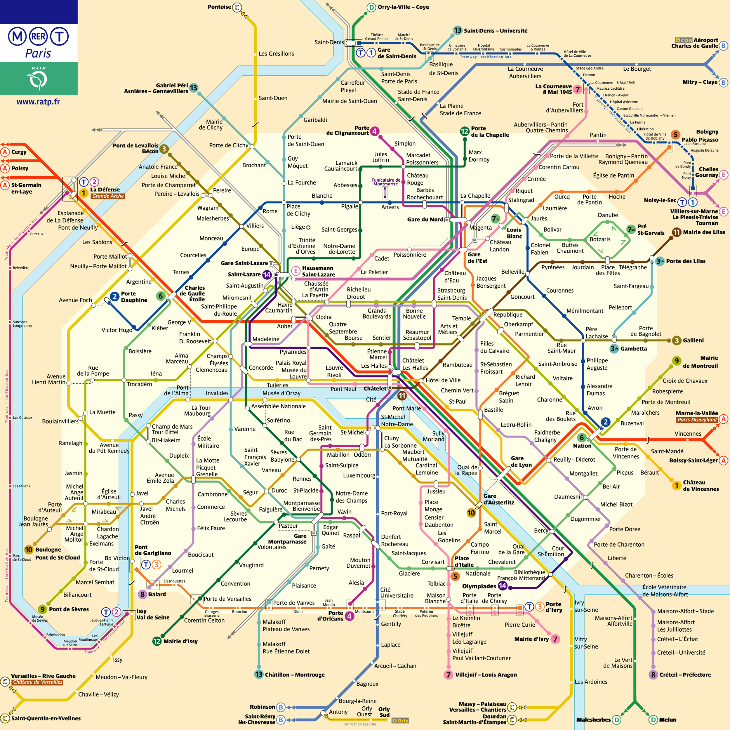 plan metro paris, très haute définition
