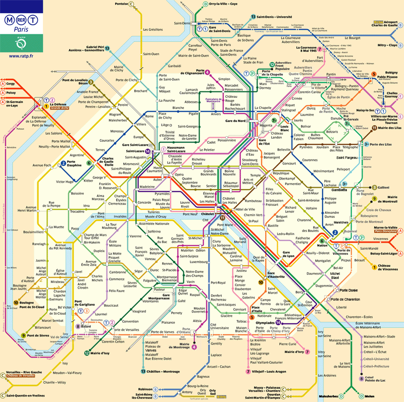 plan metro paris, moyenne définition