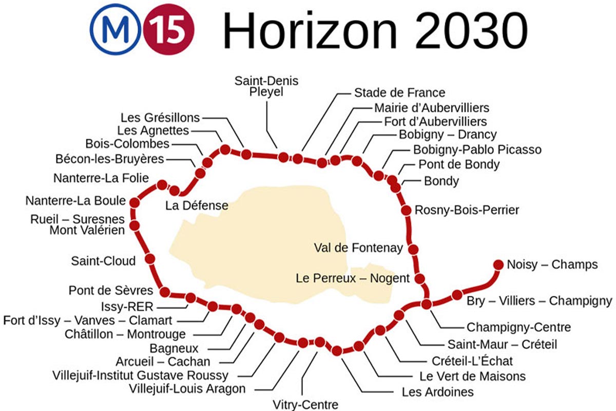 ligne 15 en 2030 du metro Paris 2