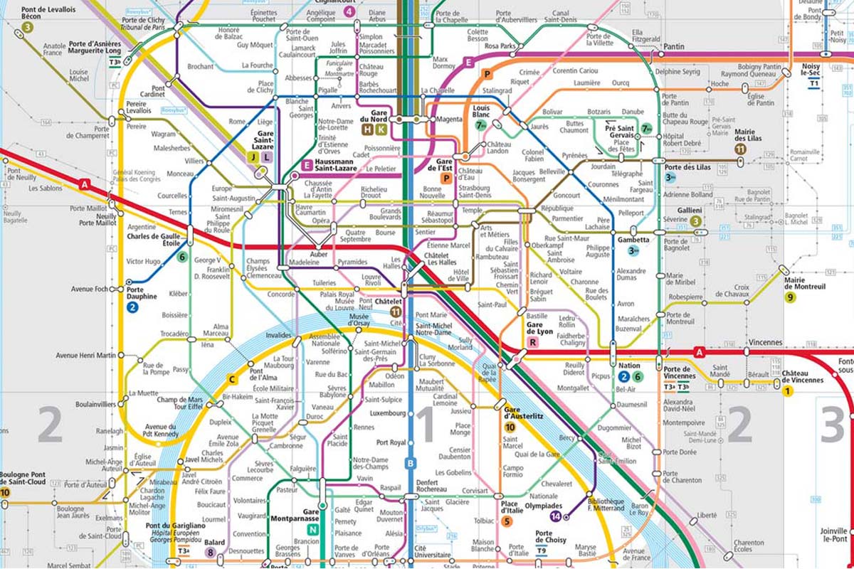plan RER Paris lignes 2