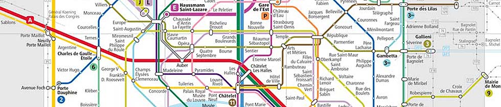 plan RER Paris lignes RER
