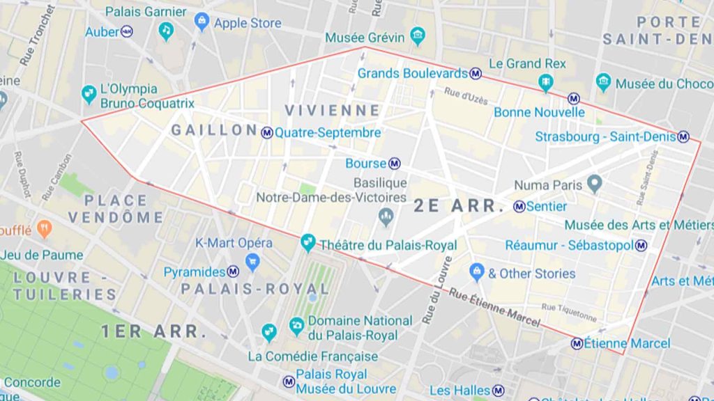 carte paris 2eme arrondissement PLAN PARIS 2e ARRONDISSEMENT   Plan metro Paris | plan de 