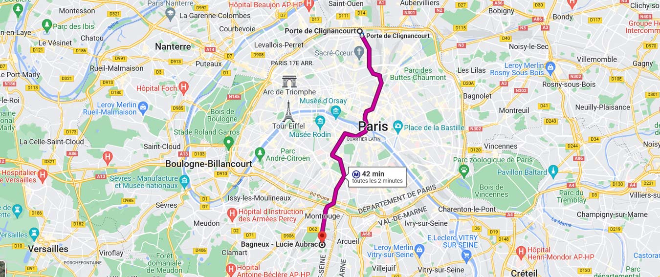 carte ligne 4 metro Paris