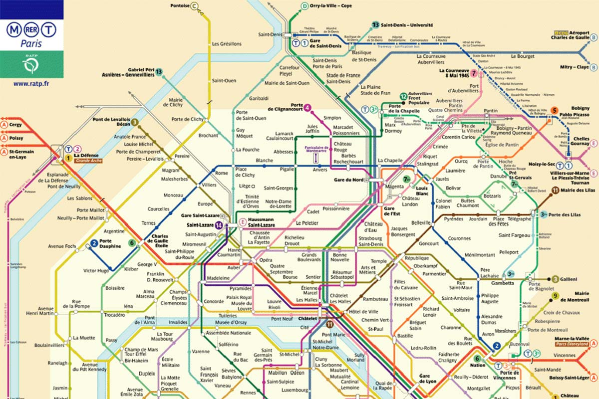 Plan métro Paris 2
