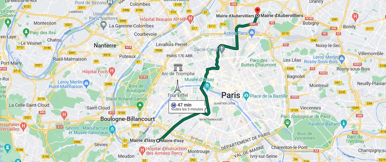 Carte ligne 12 metro Paris