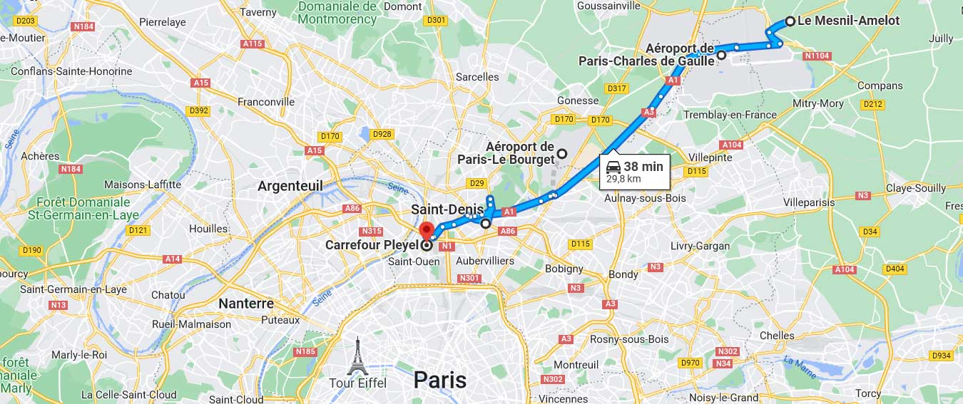 Carte ligne 17 metro Paris