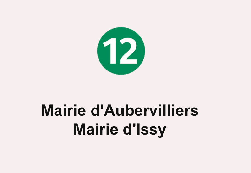 Ligne 12 - Mairie d'Aubervilliers - Mairie d'Issy