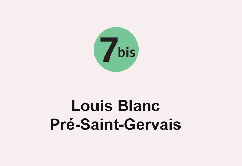 Ligne 7bis Louis Blanc - Pré-Saint-Gervais