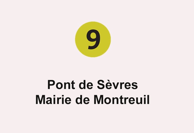 Ligne 9 Pont de Sèvres - Mairie de Montreuil