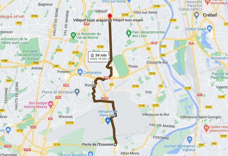 T7 tramway Paris itineraire