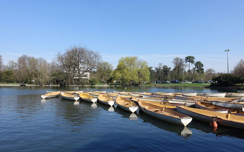 Bois de Boulogne, barques du Lac Inférieur, Paris 16