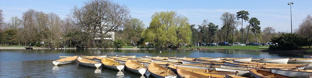 Bois de Boulogne, barques sur Lac Inférieur, Paris 16