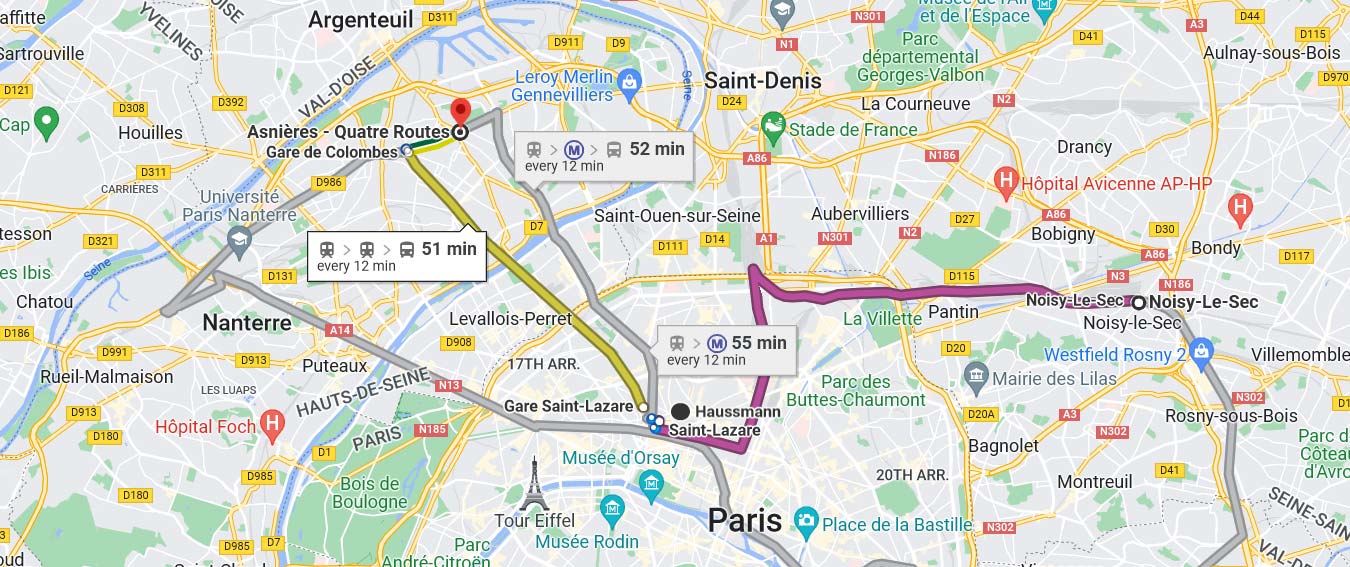 T1 itineraire tramway Paris